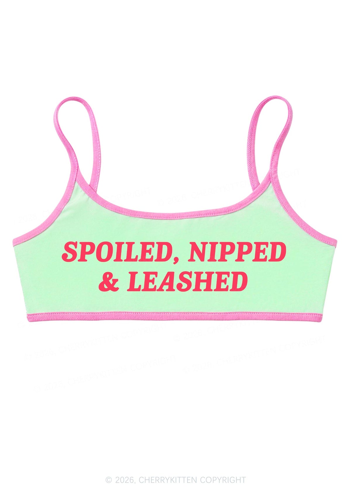Spoiled Nipped Leashed Y2K Super Crop Cami Cherrykitten