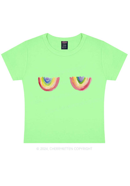 Rainbow Bxxb Y2K Baby Tee Cherrykitten
