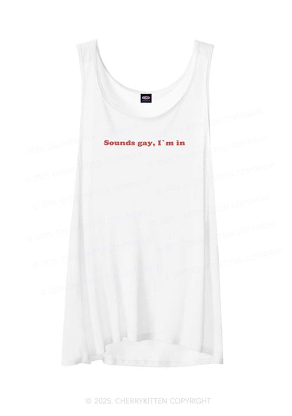 Sounds Gay Pride Y2K Sheer Boyfriend Tank Cherrykitten