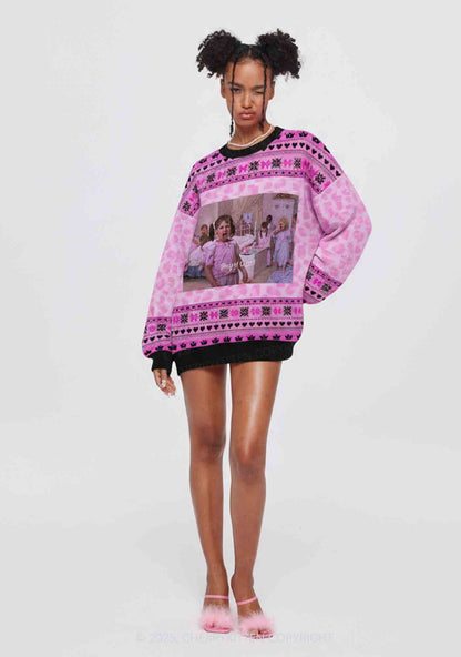 Boys Ugh Y2K Christmas Knit Sweatshirt Cherrykitten