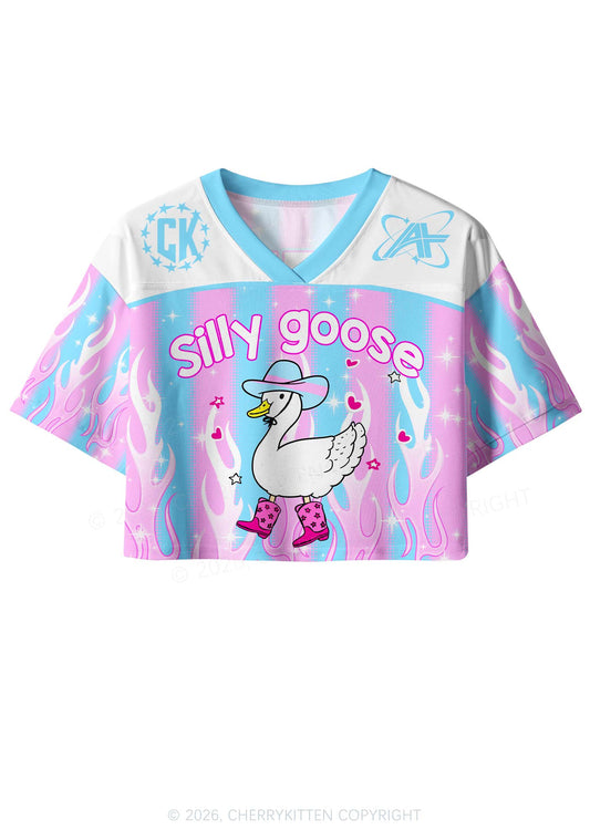 Trans Silly Goose Pride Y2K Crop Sport Jersey Shirts Cherrykitten