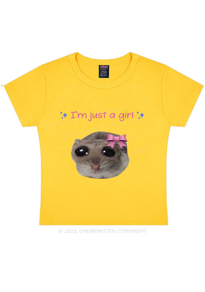 I'm A Girl Y2K Baby Tee Cherrykitten