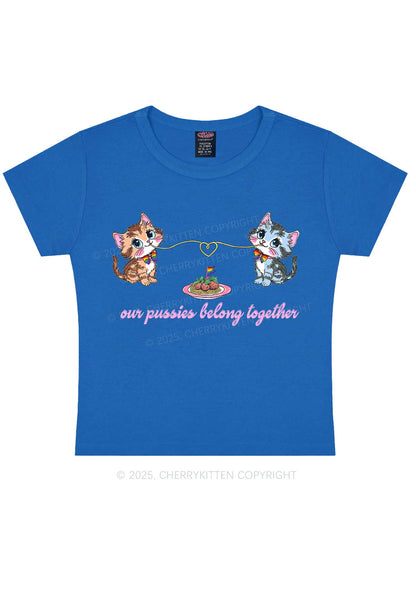 Our Puxxies Belong Together Pride Y2K Baby Tee Cherrykitten