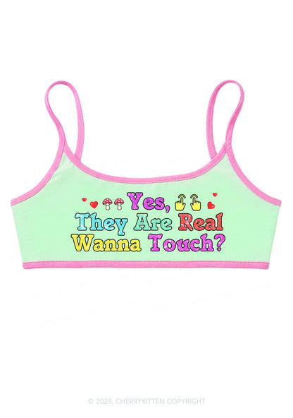 Yes They Are Real Y2K Super Crop Cami Cherrykitten