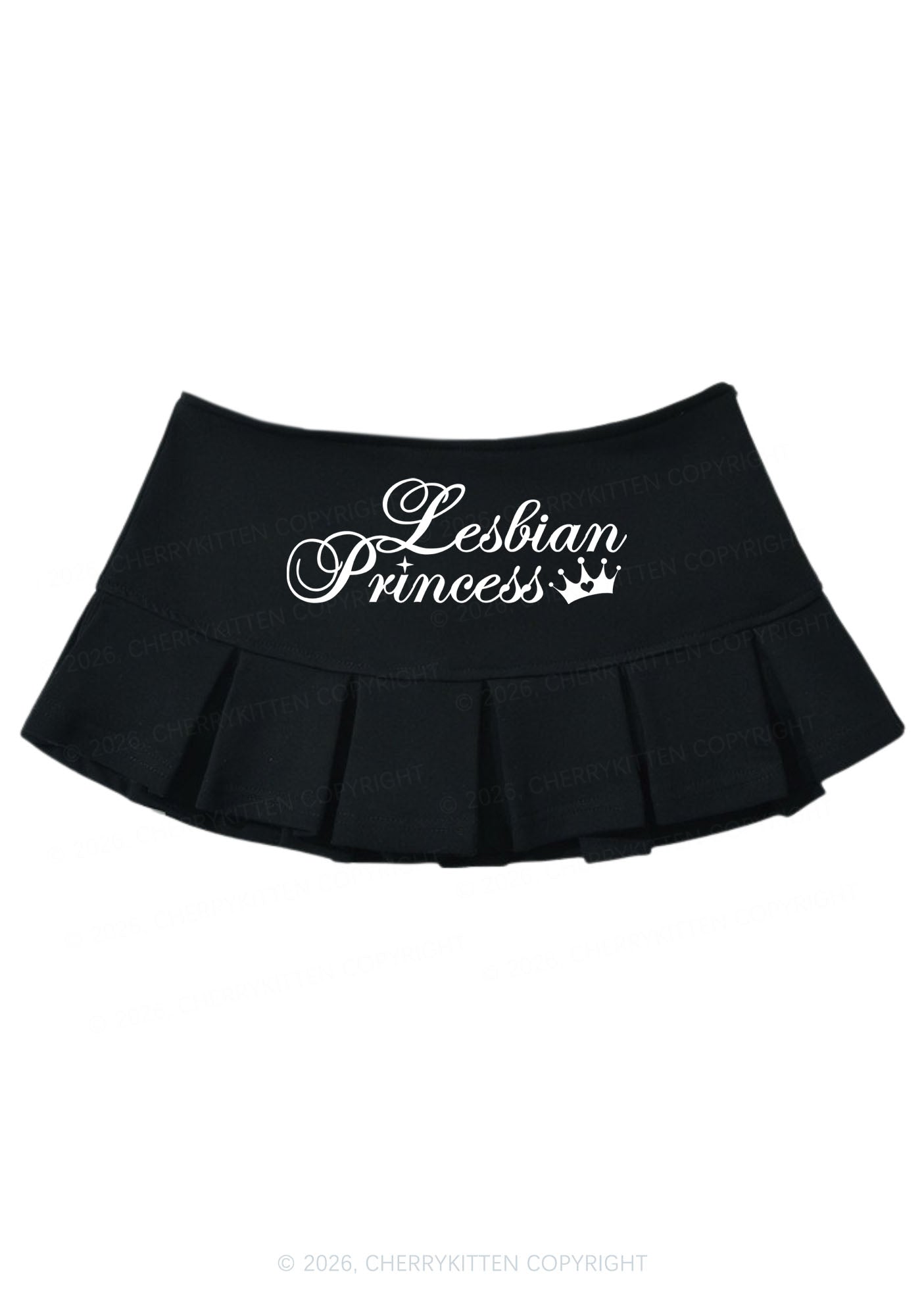 Lesbian Princess Pride Y2K Mini Pleated Skirts Cherrykitten