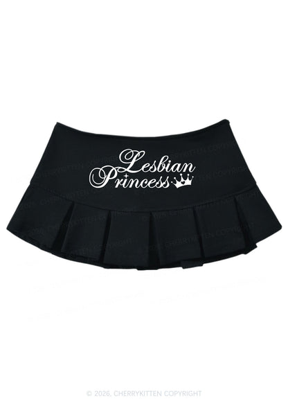 Lesbian Princess Pride Y2K Mini Pleated Skirts Cherrykitten