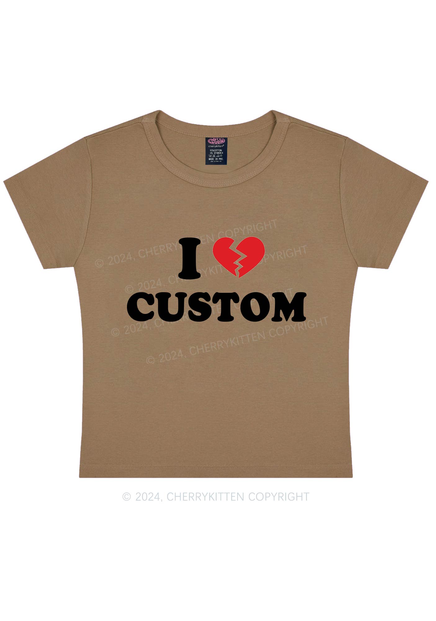 I Hate Personalized Custom Y2K Baby Tee Cherrykitten