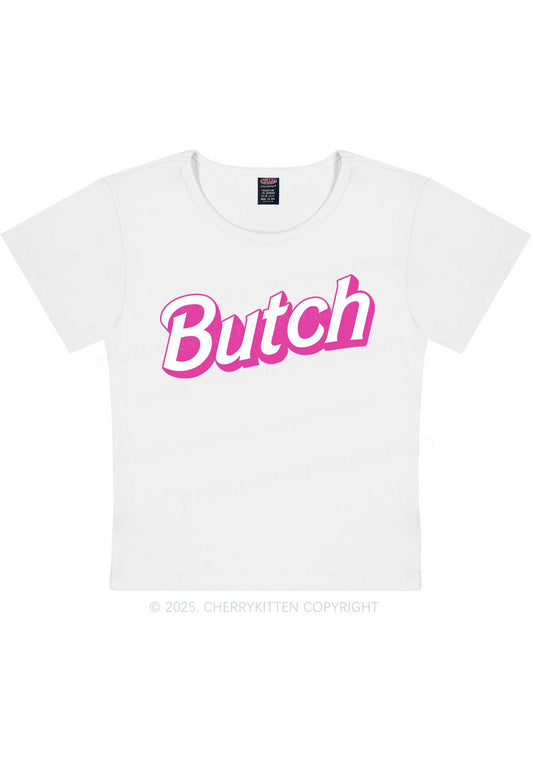 Pink Butch Y2K Baby Tee Cherrykitten