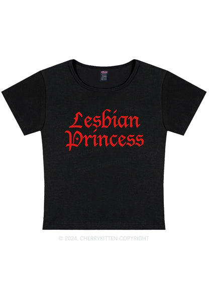 Lesbian Princess Y2K Baby Tee Cherrykitten