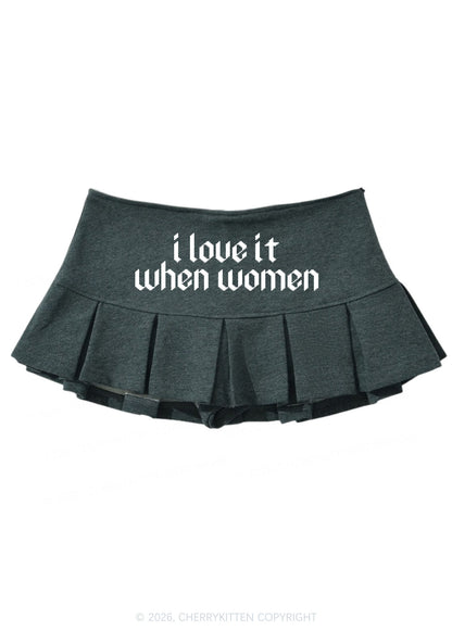 I Love It When Women Pride Y2K Mini Pleated Skirts Cherrykitten
