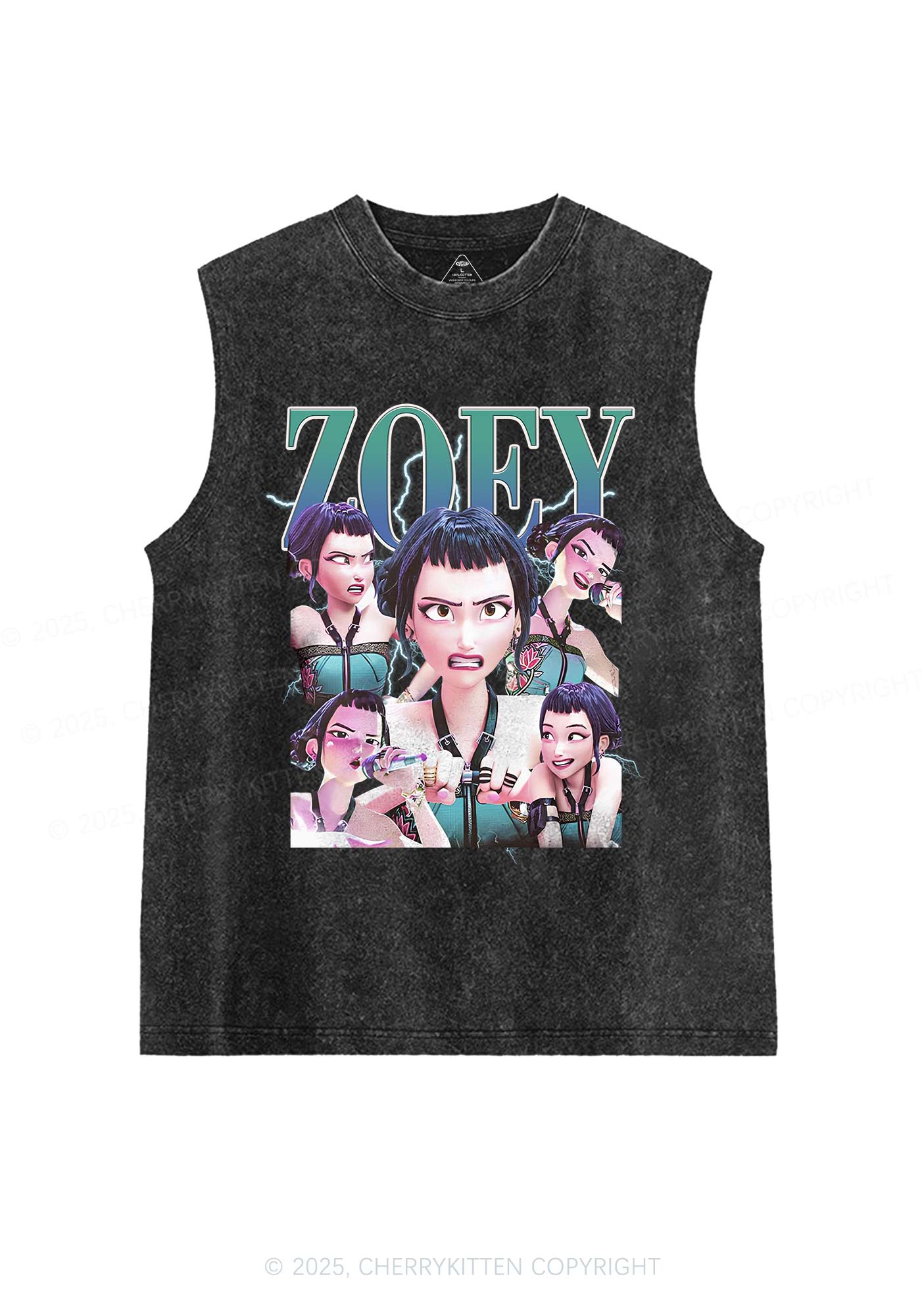 Kpop Girl Y2K Washed Muscle Tank Cherrykitten
