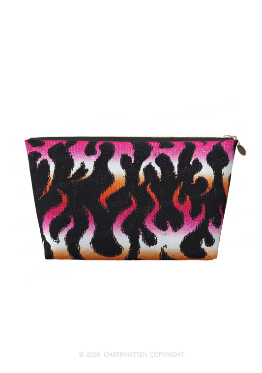 Lesbian Flame Pride Y2K Makeup Bag Cherrykitten