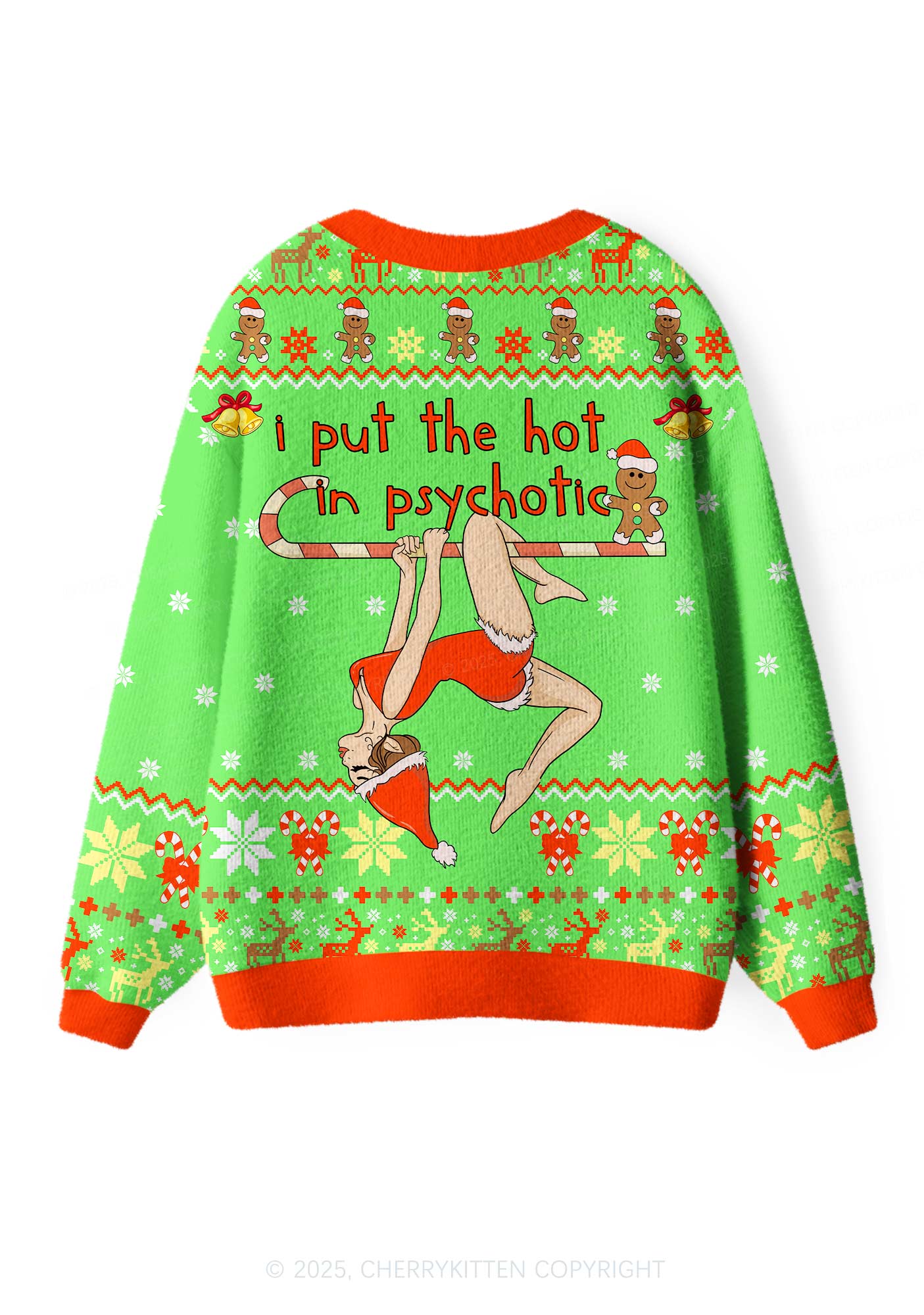 Yoga Girl Y2K Christmas Cardigan Knit Sweatshirt Cherrykitten