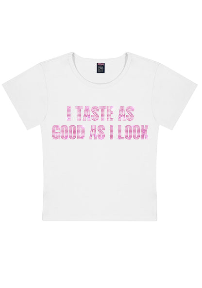 Rhinestone Taste Good Y2K Baby Tee Cherrykitten