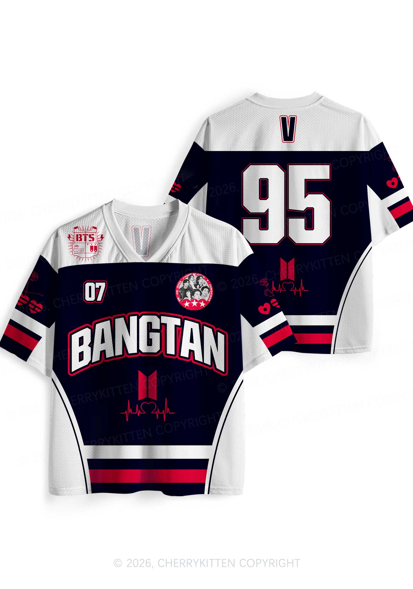 Black Korean Boys Y2K Sport Jersey Shirts Cherrykitten