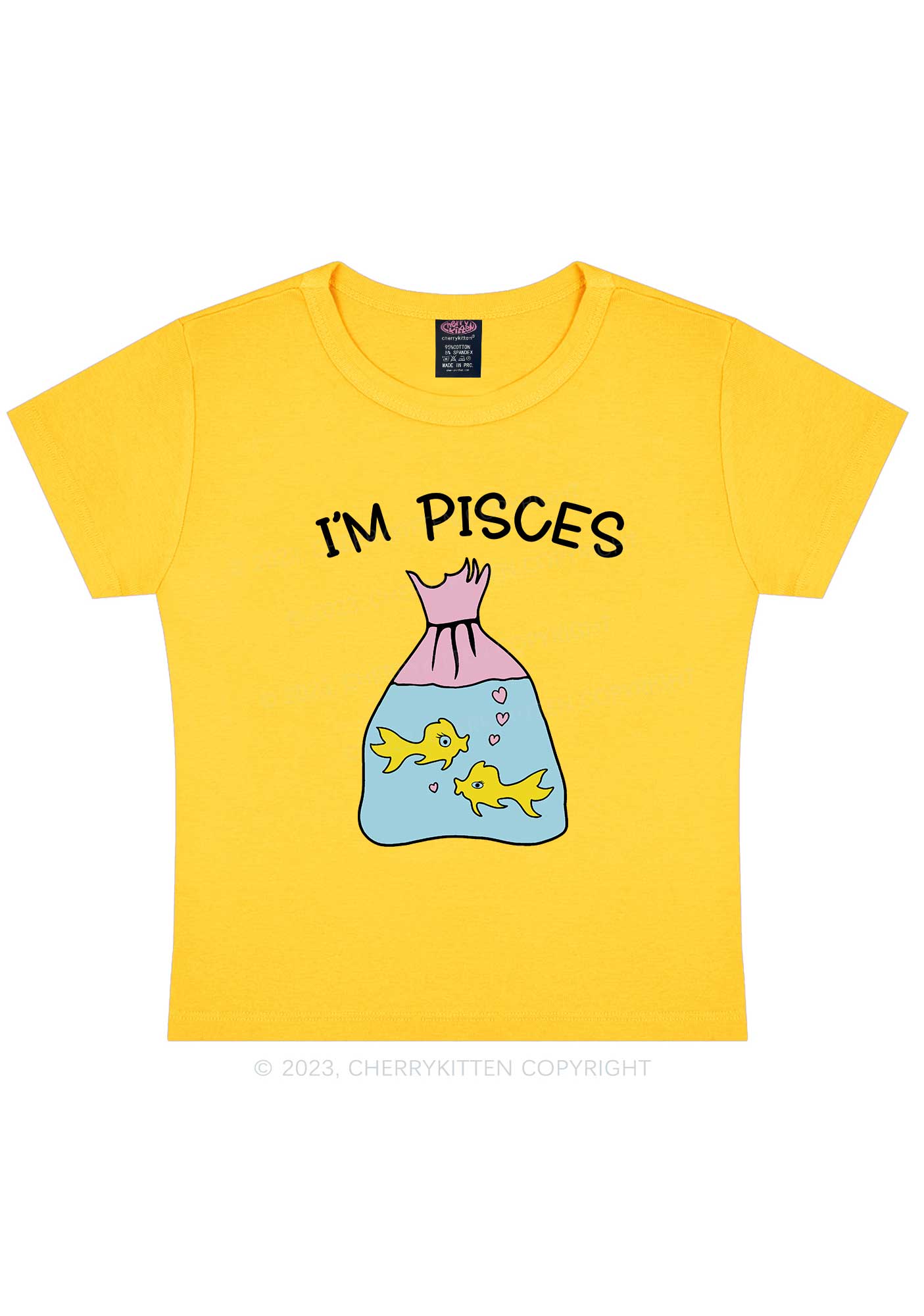 I'm Pisces Y2K Baby Tee Cherrykitten