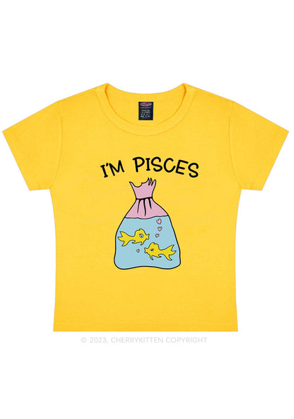 I'm Pisces Y2K Baby Tee Cherrykitten
