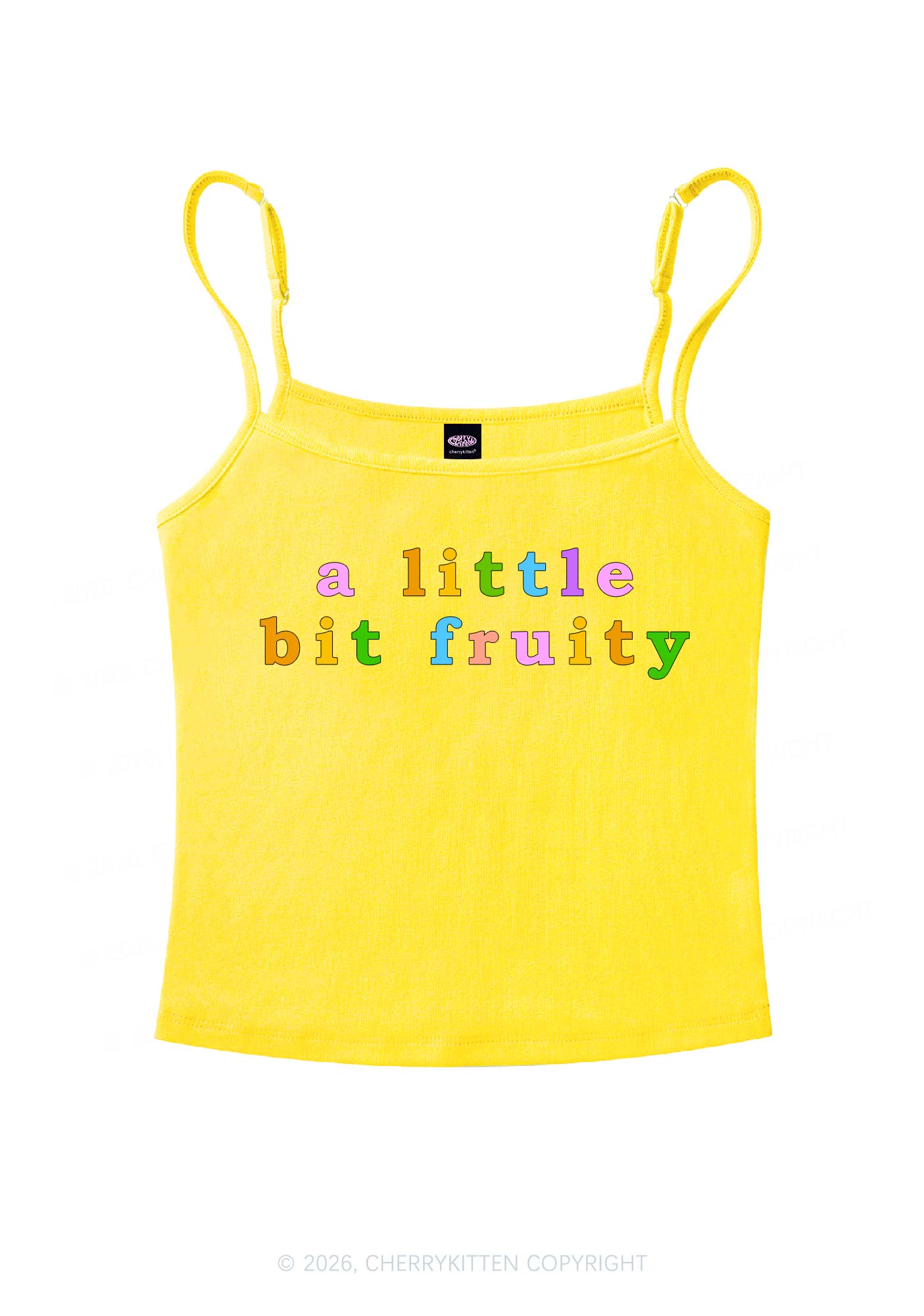 A Little Bit Fruity Pride Y2K Spaghetti Strap Cami Cherrykitten