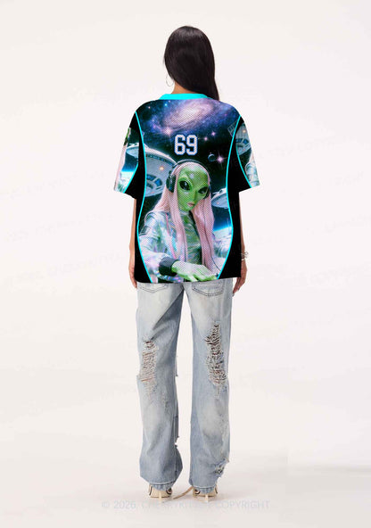 Techno Alien DJ Y2K Sport Jersey Shirts Cherrykitten