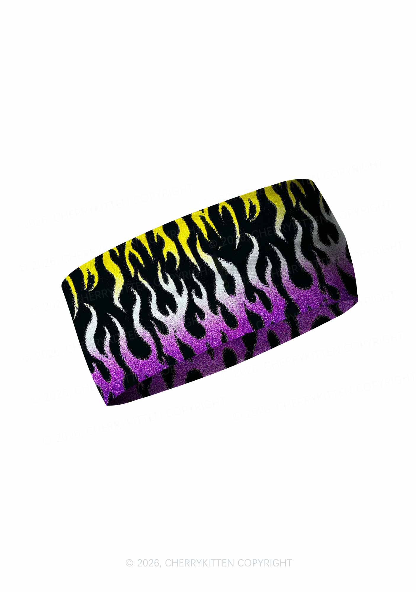 Nonbinary Flame Pride Y2K Print Headband Cherrykitten