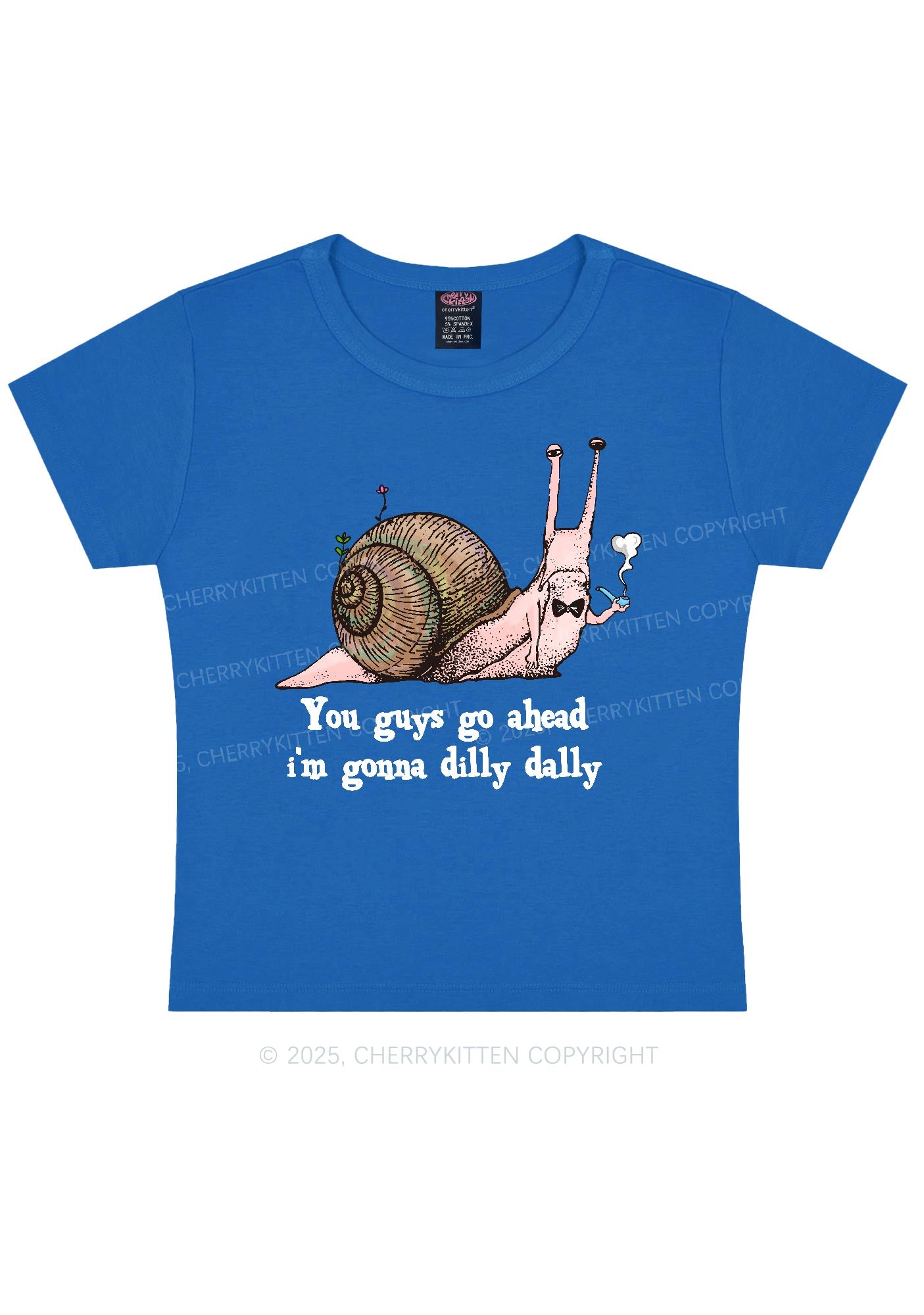Im Gonna Dilly Dally Y2K Baby Tee Cherrykitten