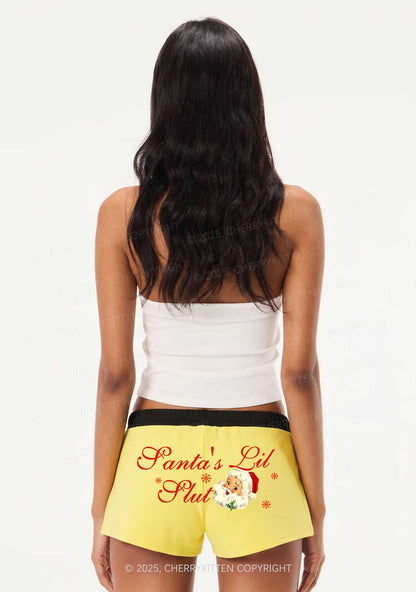Santas Lil Slxt Christmas Y2K Drawstring Mini Shorts Cherrykitten