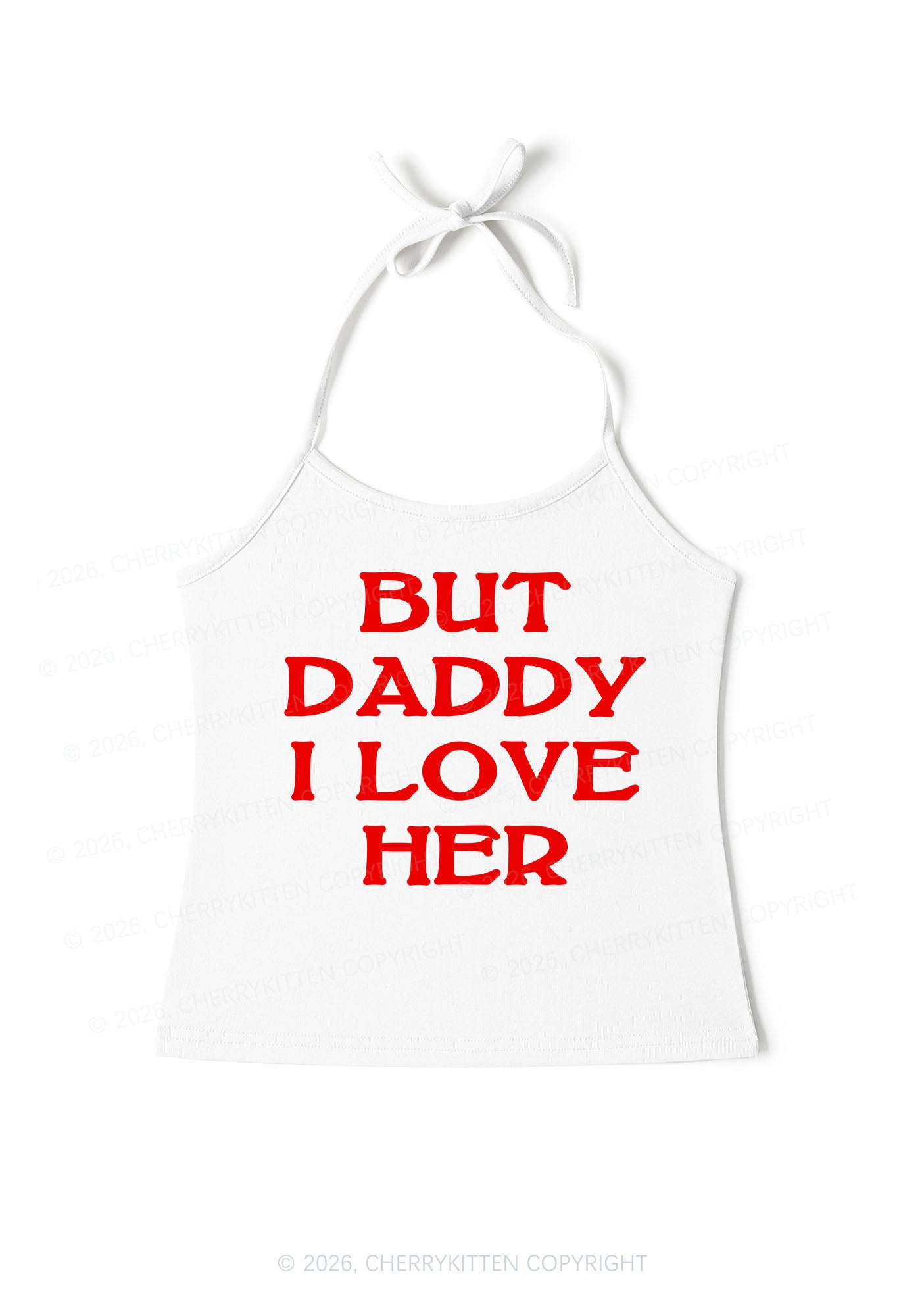 But Daddy I Love Her Pride Y2K Halter Neck Cami Cherrykitten
