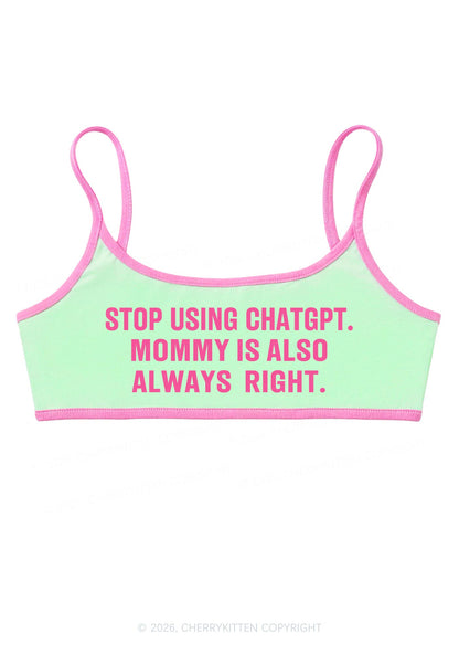 Mommy Also Always Right Y2K Super Crop Cami Cherrykitten
