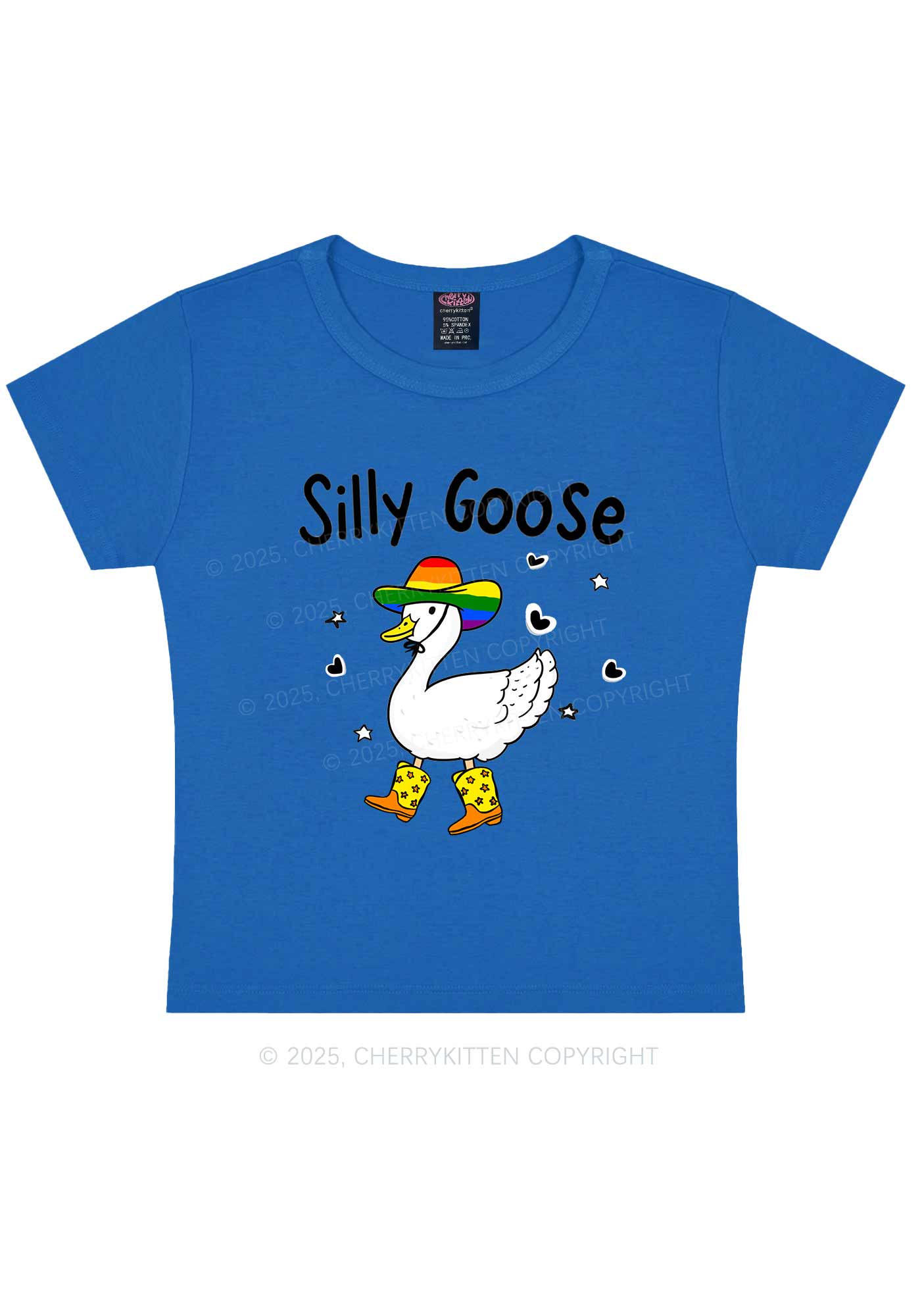 Silly Goose Pride Y2K Baby Tee Cherrykitten