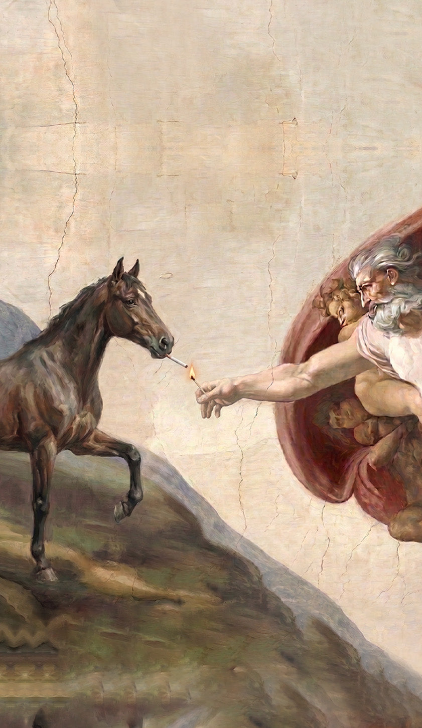 God Smoking Horse Y2K Phone Case Cherrykitten