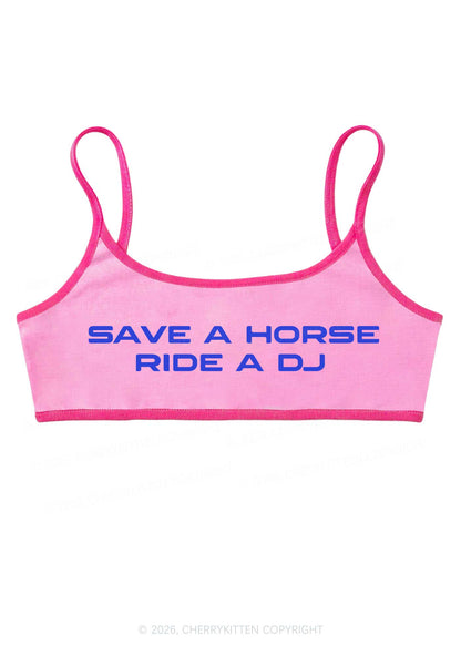Ride A DJ Y2K Super Crop Cami Cherrykitten
