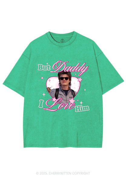 Daddy I Love Him Y2K Shirts Washed Tee Cherrykitten