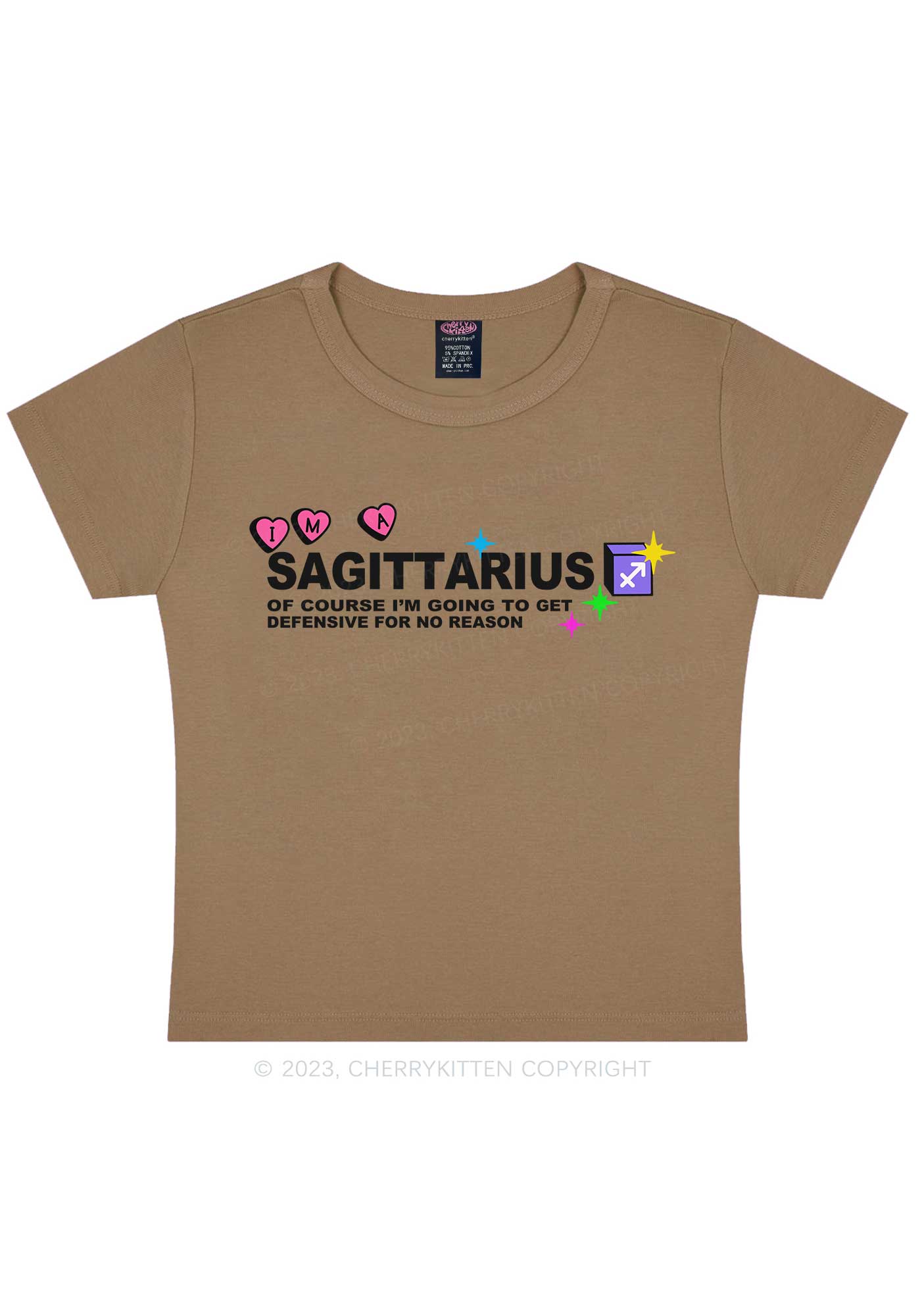 I'm A Sagittarius Y2K Baby Tee Cherrykitten