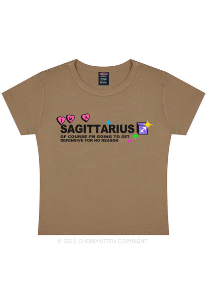 I'm A Sagittarius Y2K Baby Tee Cherrykitten