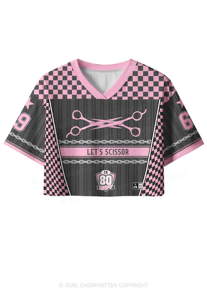 Lets Scissor Pride Y2K Crop Sport Jersey Shirts Cherrykitten