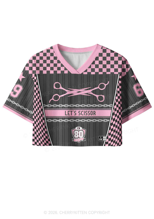 Lets Scissor Pride Y2K Crop Sport Jersey Shirts Cherrykitten