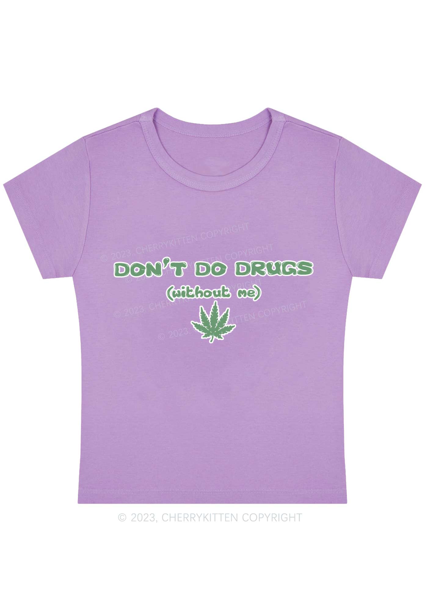 Curvy Don't Do Without Me Baby Tee Cherrykitten