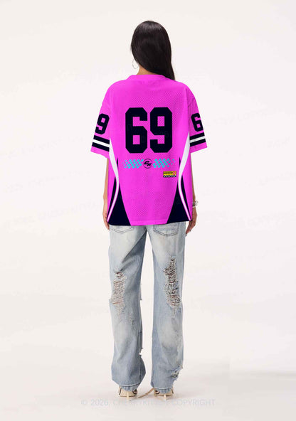 Hot Pink I Have Been Funny Y2K Sport Jersey Shirts Cherrykitten