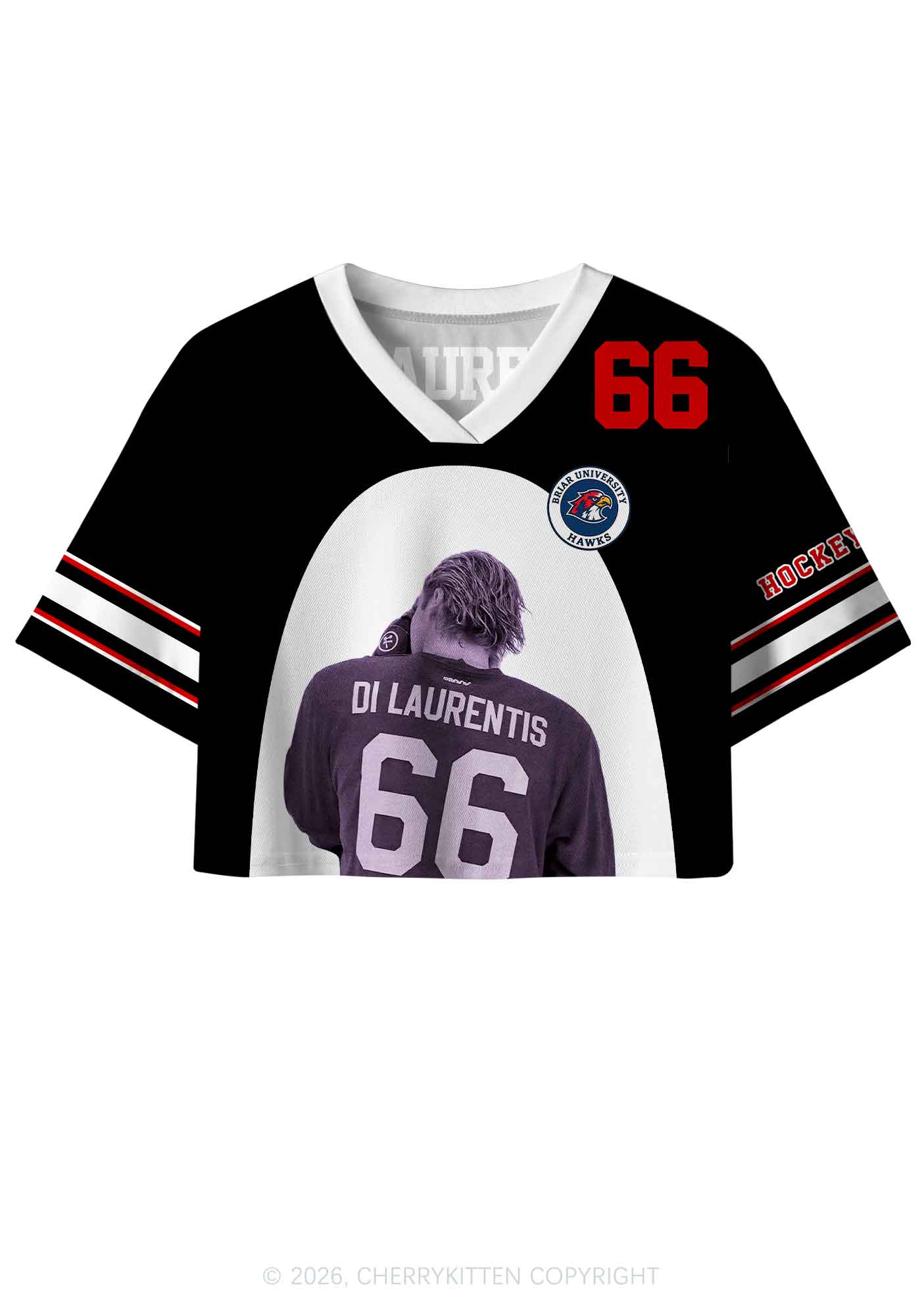 Hockey Player DL Y2K Crop Sport Jersey Shirts Cherrykitten