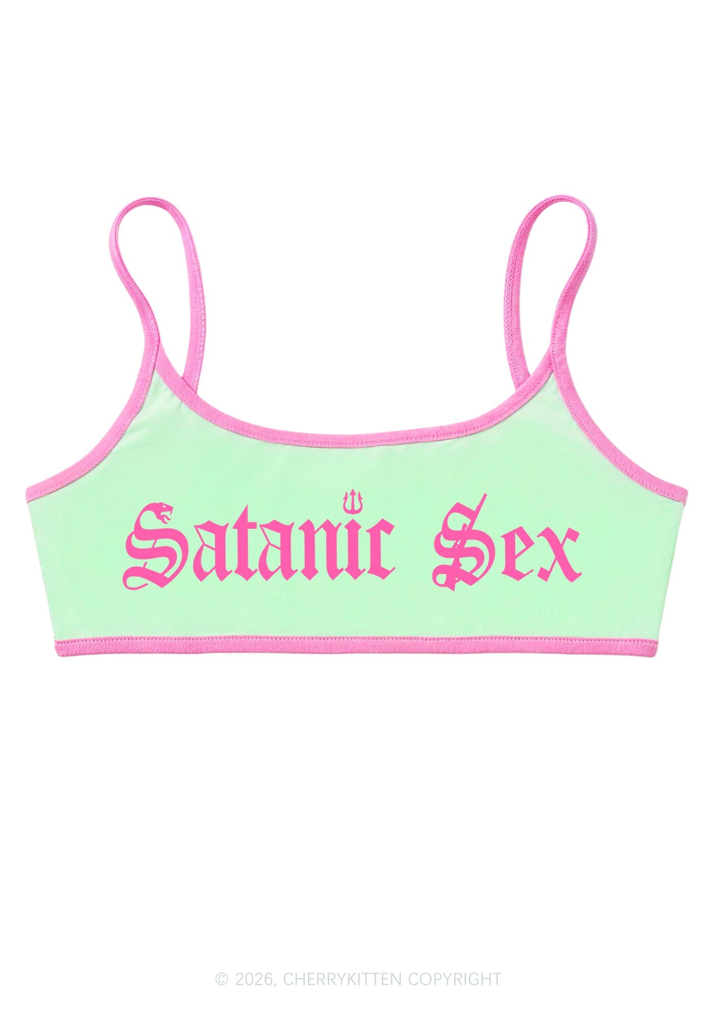 Halloween Satanic Sx Y2K Super Crop Cami Cherrykitten