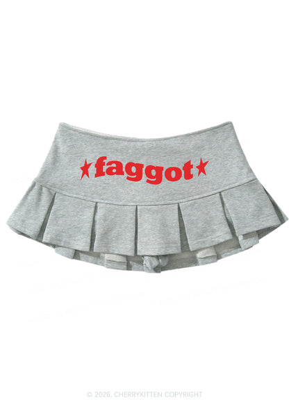 Faggot Star Pride Y2K Mini Pleated Skirts Cherrykitten