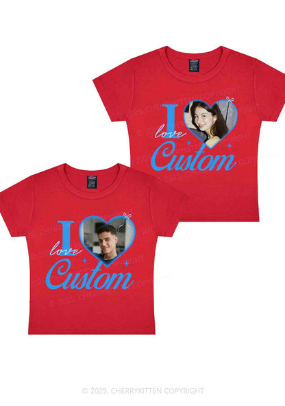I Love Custom Y2K Valentine's Day Baby Tee Cherrykitten