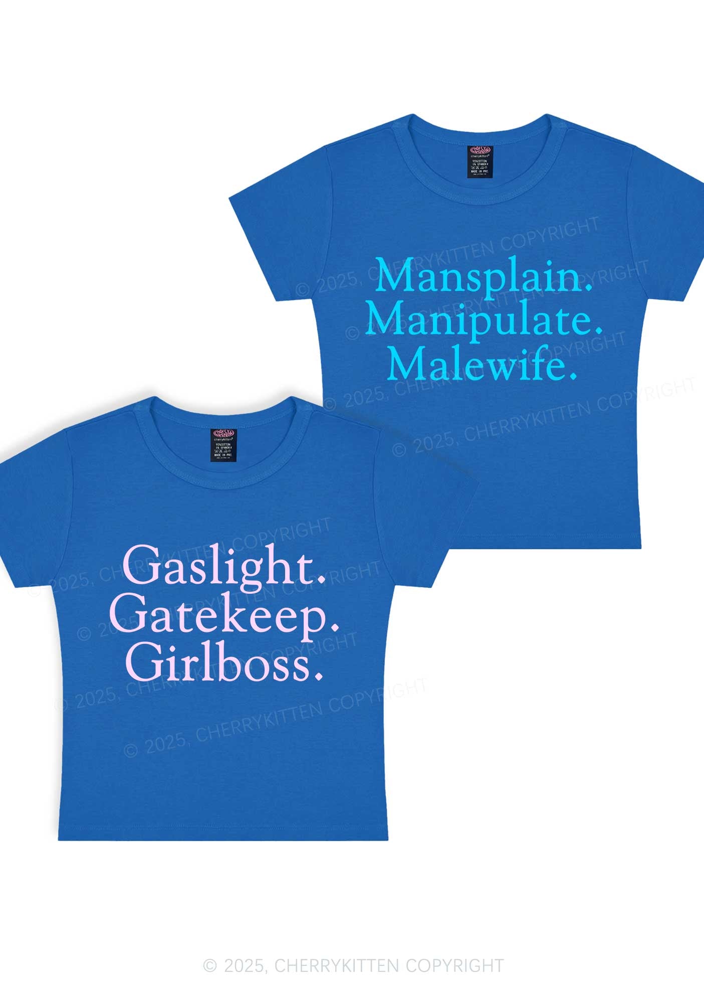 Girlboss Malewife Valentine's Day Y2K Valentine's Day Baby Tee Cherrykitten