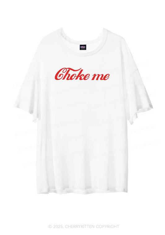 Choke Me Y2K Sheer Boyfriend Tee Cherrykitten