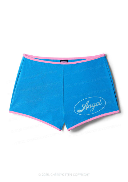 Rhinestone Mini Angel Y2K Booty Shorts Cherrykitten