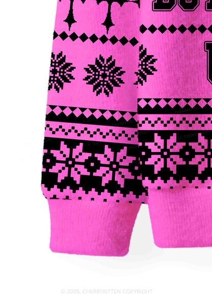 U Can Pick Ur Daddy Y2K Christmas Cardigan Knit Sweatshirt Cherrykitten