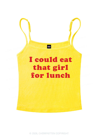 Eat That Girl For Lunch Pride Y2K Spaghetti Strap Cami Cherrykitten