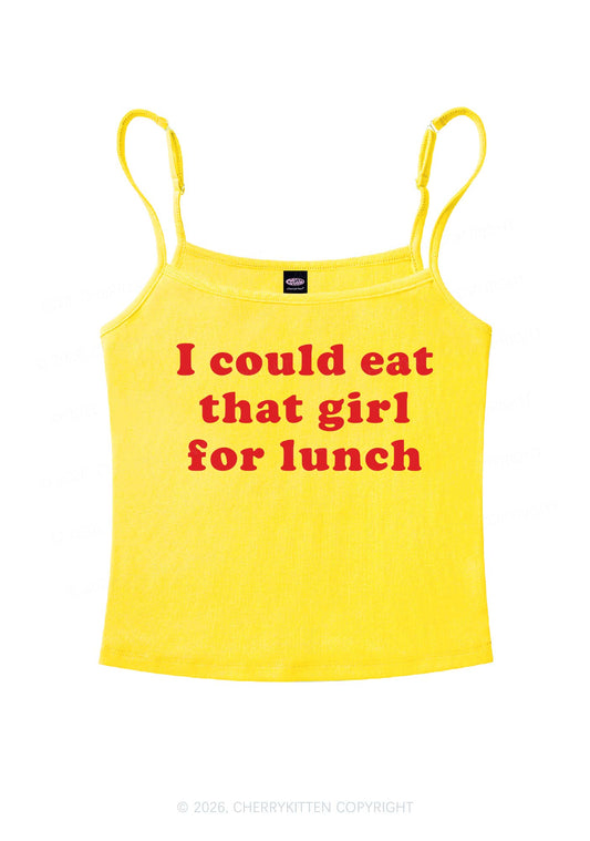 Eat That Girl For Lunch Pride Y2K Spaghetti Strap Cami Cherrykitten