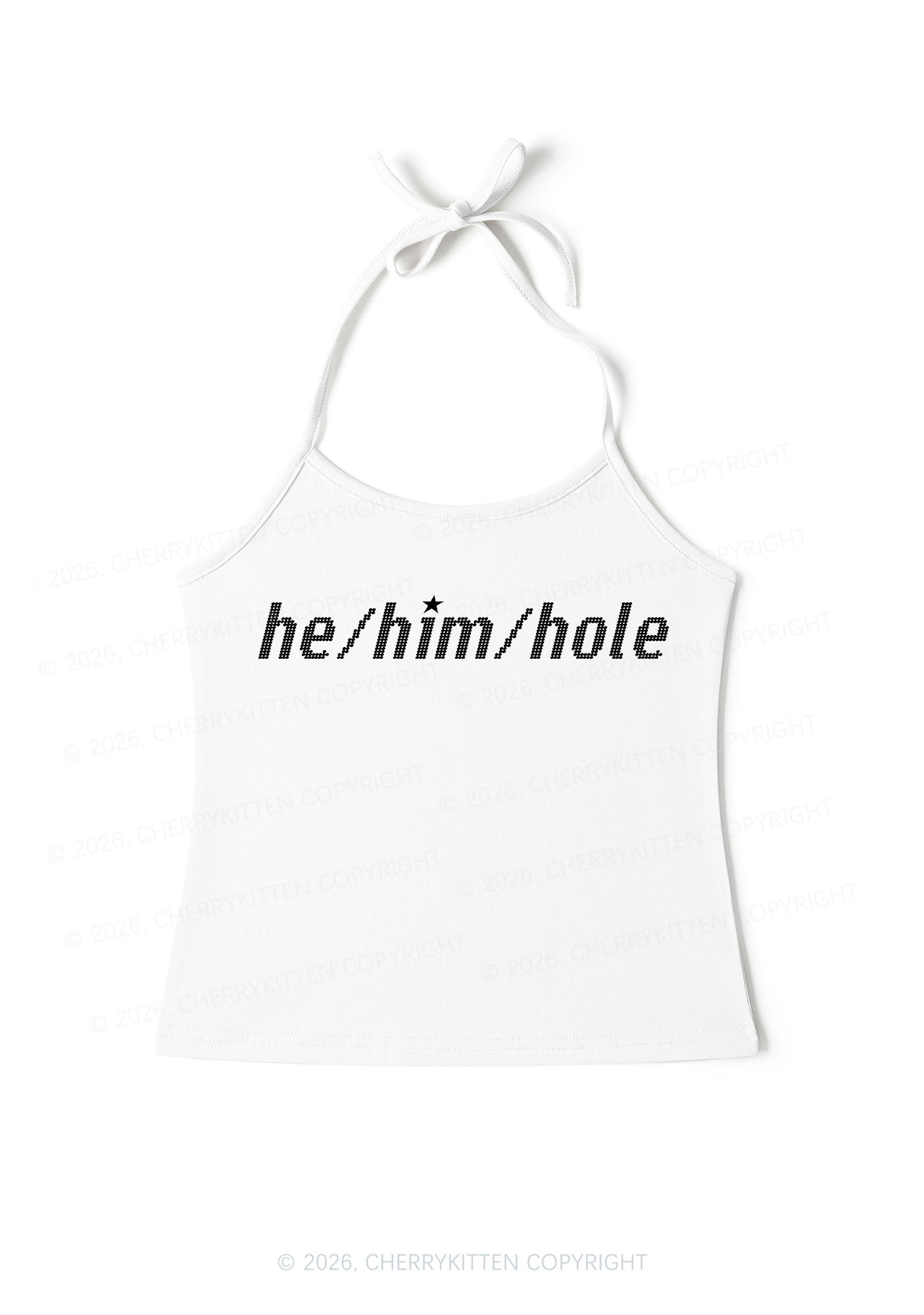 He Him Hole Pride Y2K Halter Neck Cami Cherrykitten