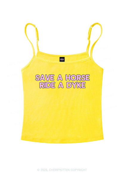 Ride A Dyke Pride Y2K Spaghetti Strap Cami Cherrykitten